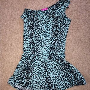 ✨Never Worn✨ Leopard Print One Shoulder Romper